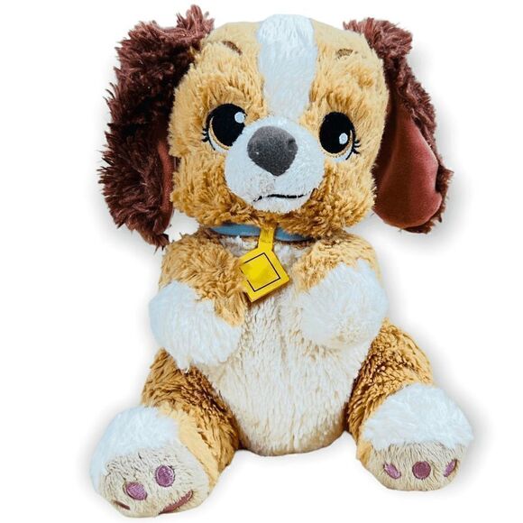 Disney Lady and the Tramp Plush Dog Stuffed Animal Brown Tan 10 Inch - Picture 3 of 9